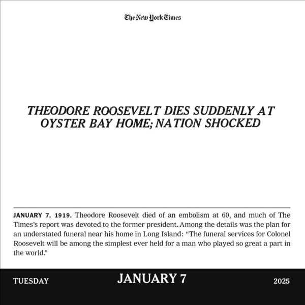 2025 The New York Times Headlines in History Page-A-Day® Calendar Cheap