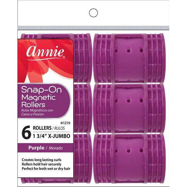 Annie Snap-On Magnetic Rollers Size X-Jumbo 6Ct Purple Sale