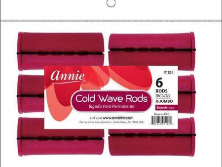 Annie Cold Wave Rods X-Jumbo 6Ct Burgundy For Sale