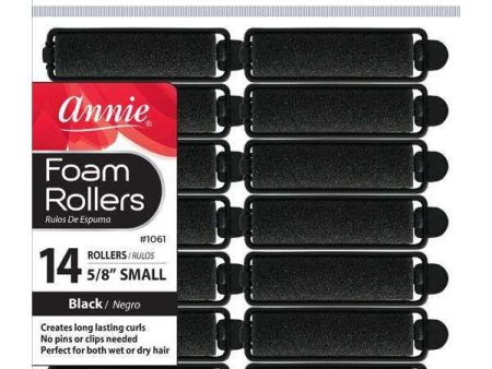 Annie Foam Rollers Small 14Ct Black Cheap