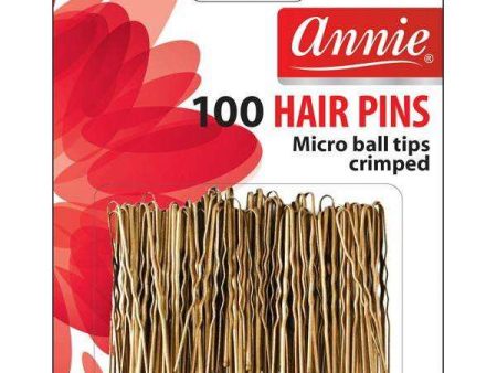 Annie Hair Pins 1 3 4In 100Ct Bronze Microball Tipped Fashion