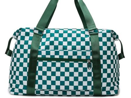 Checkered Weekender-Green Fashion