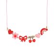 Meri Meri Hearts & Cherries Enamel Charm Necklace For Sale