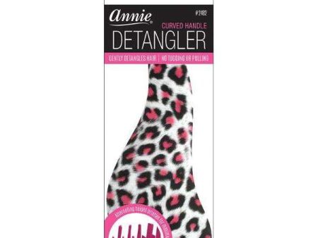 Annie Curved Handled Grip Detangler Brush Cheetah For Discount