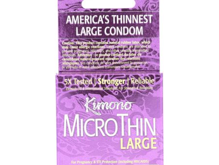 Mayer Laboratories Kimono Condom Microthin Large - 3 Condoms Hot on Sale