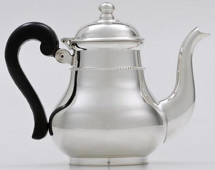 Netherfield Silver Plated teapot with beaded band on neck 5 cup Online Sale