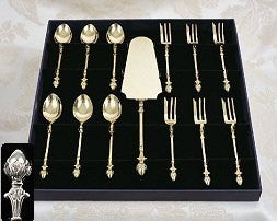 Acorn Dessert Set - 13 Pieces - Gold For Discount