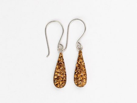 Mini Teardrop Crystal Silver Earrings Online