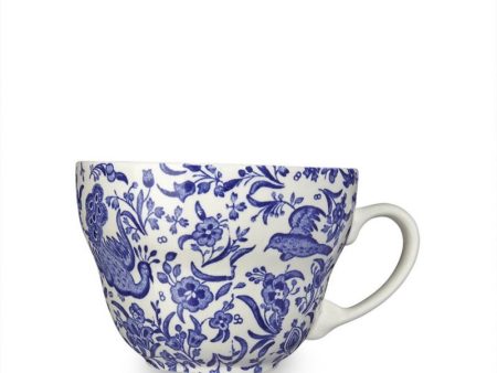 Blue Regal Peacock Breakfast Cup (14 oz) by Burleigh Made in England For Cheap