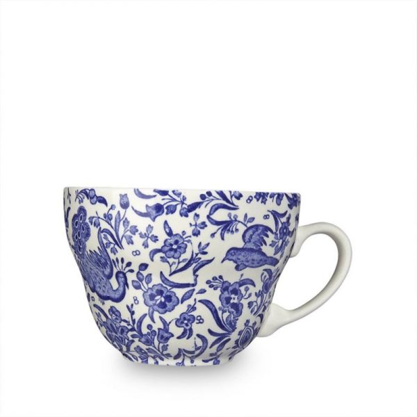 Blue Regal Peacock Breakfast Cup (14 oz) by Burleigh Made in England For Cheap