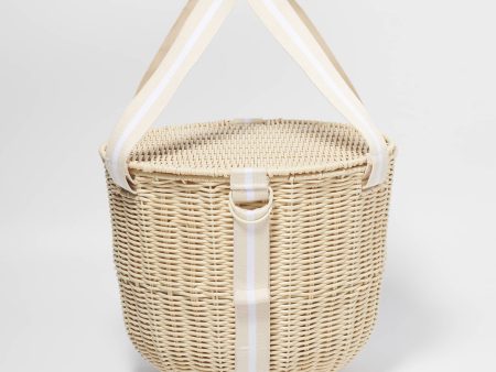 Round Picnic Cooler Basket in Le Weekend Natural Online Sale