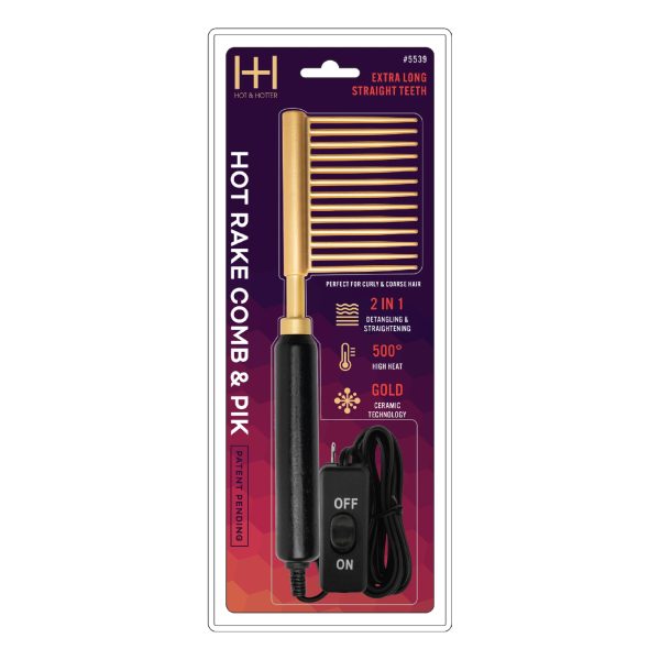 Hot & Hotter Ceramic Hot Rake Comb & Pik Online now