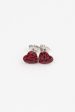 Mini Heart Pave Crystal Silver Stud Earrings Discount