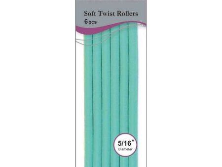 Annie Soft Twist Rollers 5 16  Green (6pcs) Supply