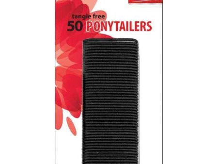 Annie No Tangle Ponytailers 3 1 2In 50ct Black Thin For Cheap