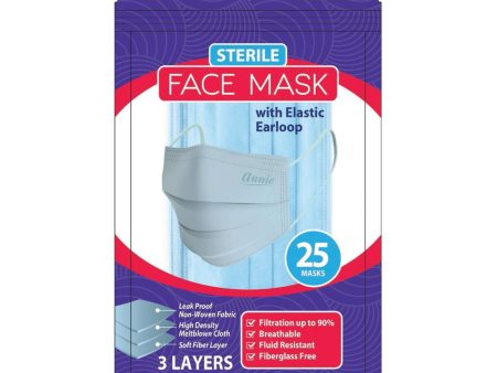 Annie Premium Face Mask One Size 25ct. Light Blue For Discount