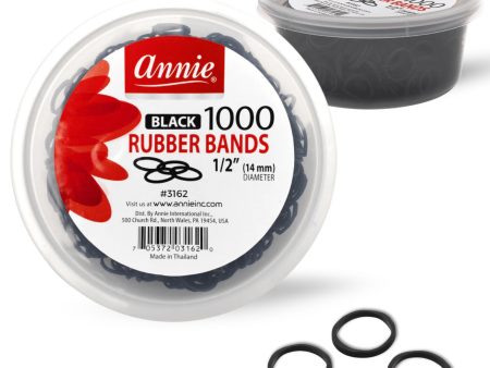 Annie Rubber Bands 1000Ct Black Online Hot Sale