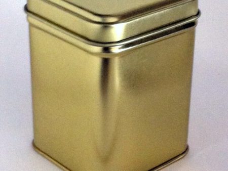 Gold medium square 100g Storage Tin For Discount