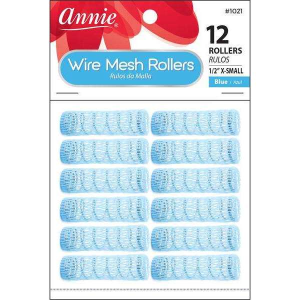 Annie Wire Mesh Rollers XS 12Ct Blue Online now