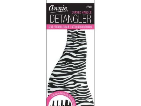 Annie Curved Handled Grip Detangler Brush Zebra Online