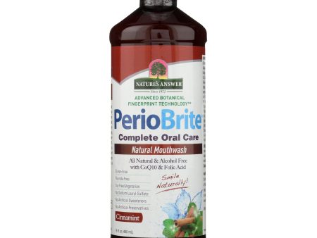 Nature s Answer - Periowash Mouthwash Alcohol-free Cinna Mint - 16 Fl Oz Discount