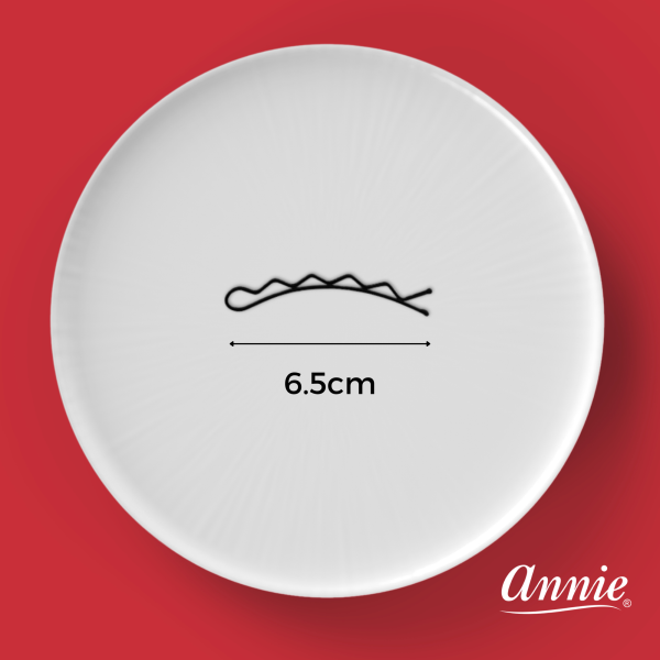 Annie 6.5cm Big Curve Bobby Pin 6ct Black For Cheap