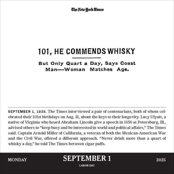 2025 The New York Times Headlines in History Page-A-Day® Calendar Cheap