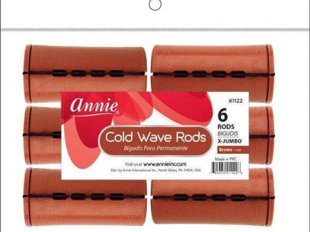 Annie Cold Wave Rods X-Jumbo 6Ct Brown Fashion