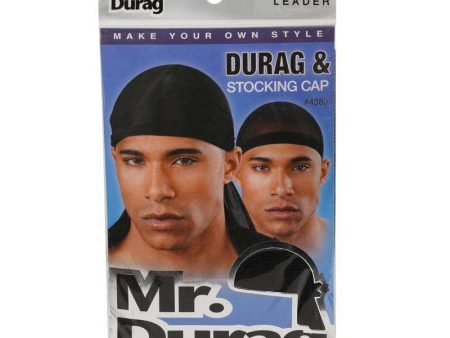 Mr. Durag Solid Durag And Stocking Cap Black Online