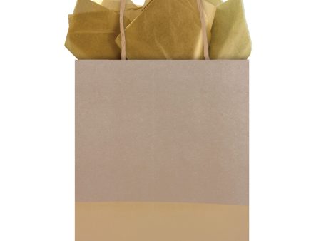 Golden Dipped Kraft Medium Gift Bag on Sale