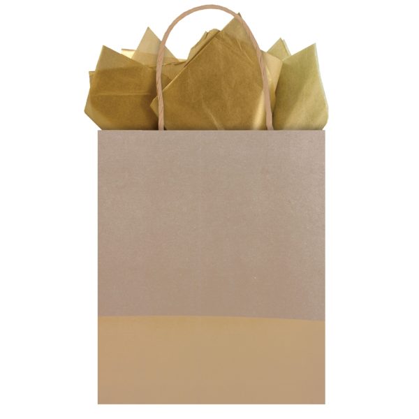 Golden Dipped Kraft Medium Gift Bag on Sale