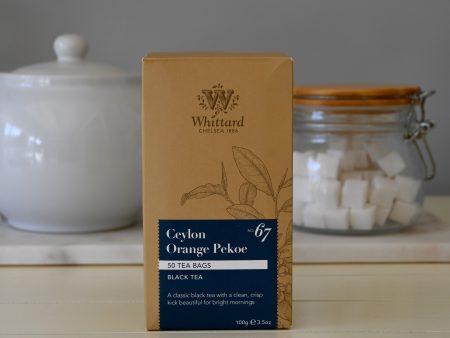 Ceylon Orange Pekoe Black Tea 50 Round Teabags Whittard - Best By: 5 2020 For Sale