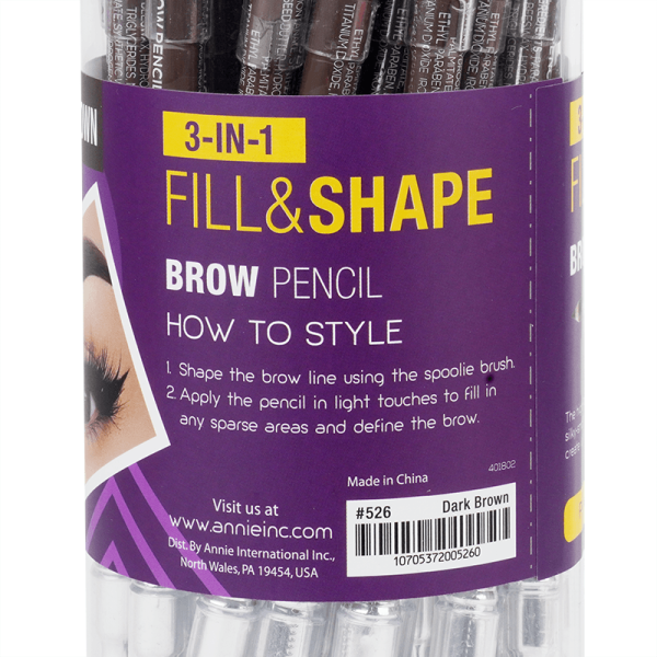 Annie Fill and Shape Brow Pencil with Sharpener & Spoolie 36ct For Cheap