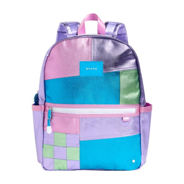 STATE Bags Kane Kids Double Pocket Backpack in Patchwork on Sale