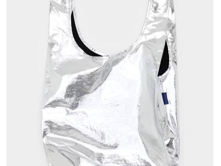 Baggu Standard Bag in Metallic Silver Supply