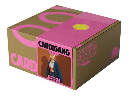 Cardigang Jane Acrylic Cardigan Knit Kit in Blueberry (2 Sizes) Hot on Sale