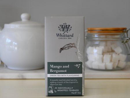 Mango & Bergamot Green Tea- 25 Individually Wrapped Teabags- 50g Whittard- 12 2020 For Discount