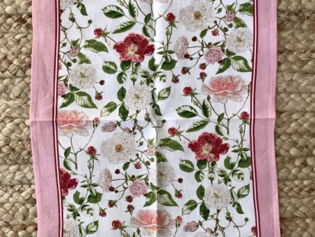 Traditional Rose Linen Tea Towel Fashion