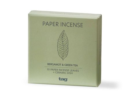 Bergamot Green Tea Paper Incense (Set of 10) For Discount