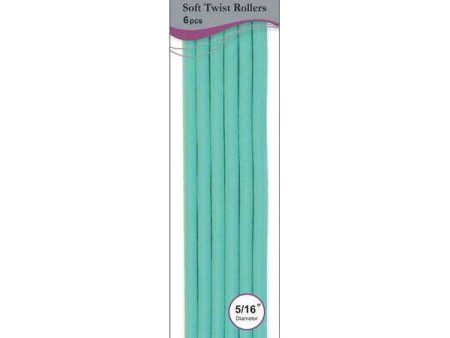 Annie Soft Twist Rollers 5 16  XL Green (6pcs) For Sale