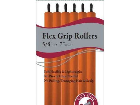 Annie Flex Grip Rollers 5 8 Inch Orange For Discount