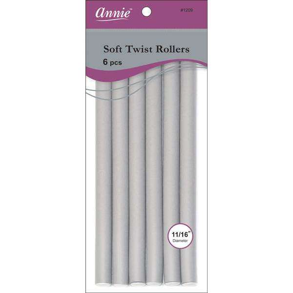 Annie Soft Twist Rollers 11 16  XL Gray (6pcs) Cheap