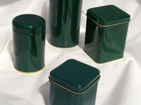 Green small square 50g Storage Tin Online now