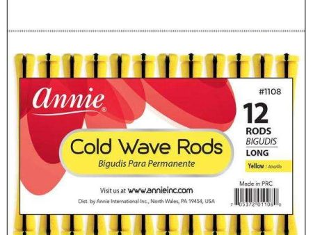 Annie Cold Wave Rods Long 12Ct Yellow For Sale