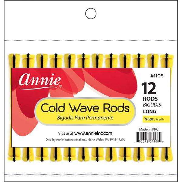 Annie Cold Wave Rods Long 12Ct Yellow For Sale