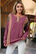 Rib Color Block Top For Cheap