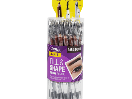 Annie Fill and Shape Brow Pencil with Sharpener & Spoolie 36ct For Cheap