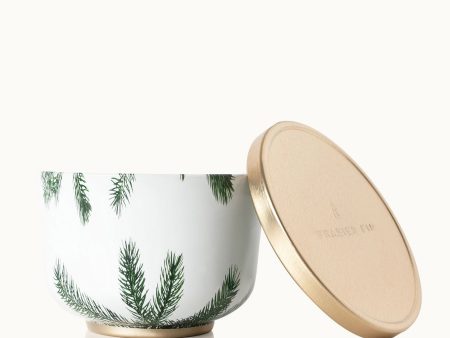 Thymes Frasier Fir Candle Tin with Gold Lid For Discount