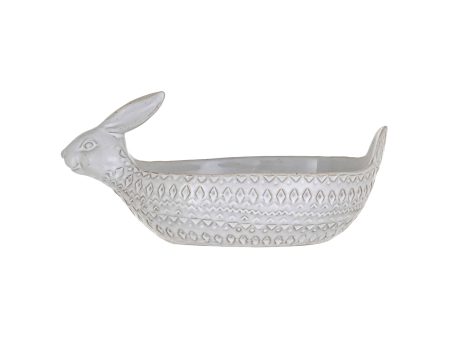 Debossed Stoneware Rabbit Bowl Online