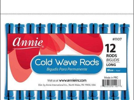 Annie Cold Wave Rods Long 12Ct Blue Hot on Sale